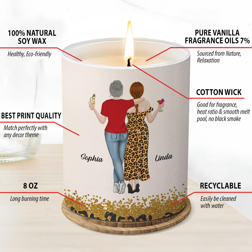 Because Of You I Laugh A Little Harder Version 2 - Personalized Custom Candle