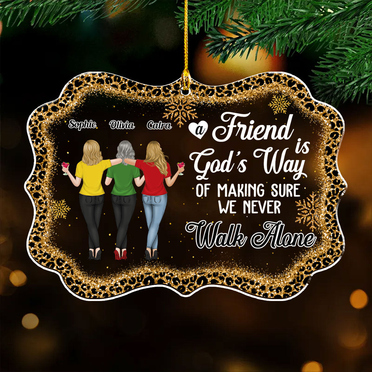 We Never Walk Alone Ver 2 - Personalized Custom Acrylic Ornament