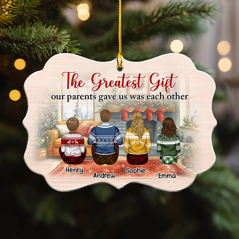 Life is Better With Brothers And Sisters - Personalized Custom Acrylic Ornament