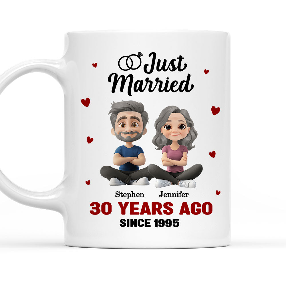 We Just Married - Personalized Custom Coffee Mug