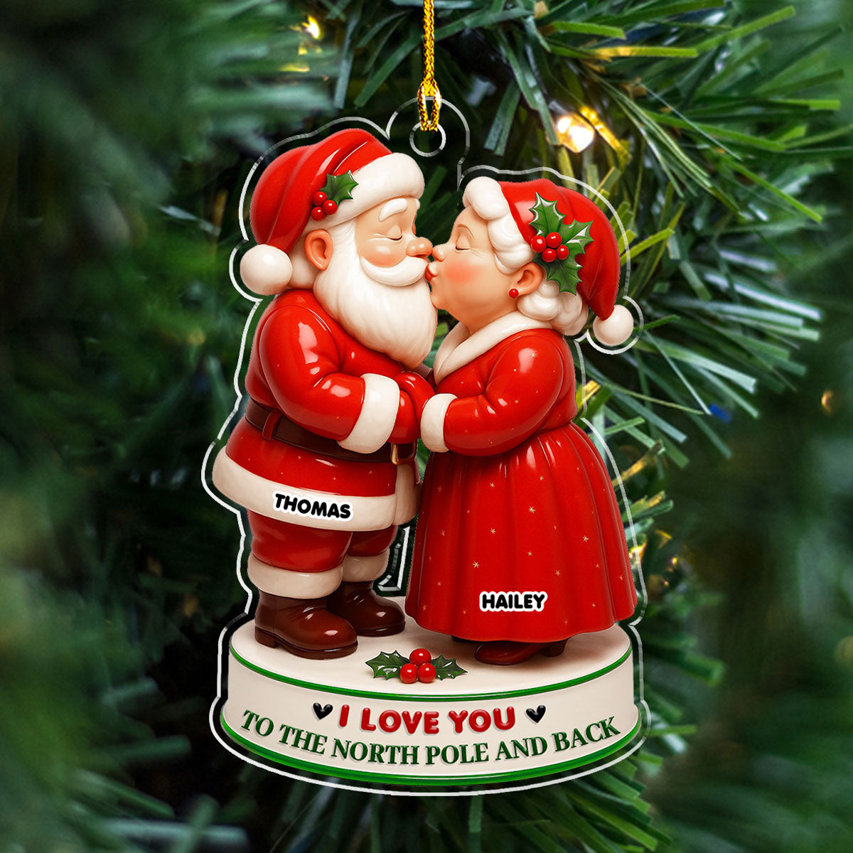 I Love You - Personalized Custom 3D Effect Acrylic Ornament