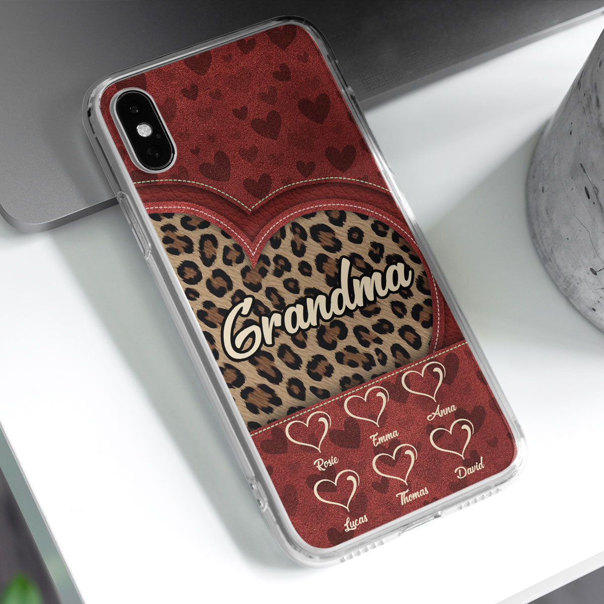 Leopard Heart - Personalized Custom Phone Case