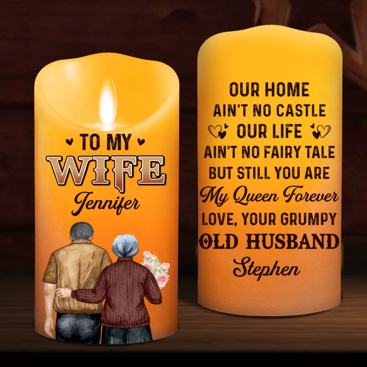 You Are My Queen Forever - Personalized Custom LED Candle