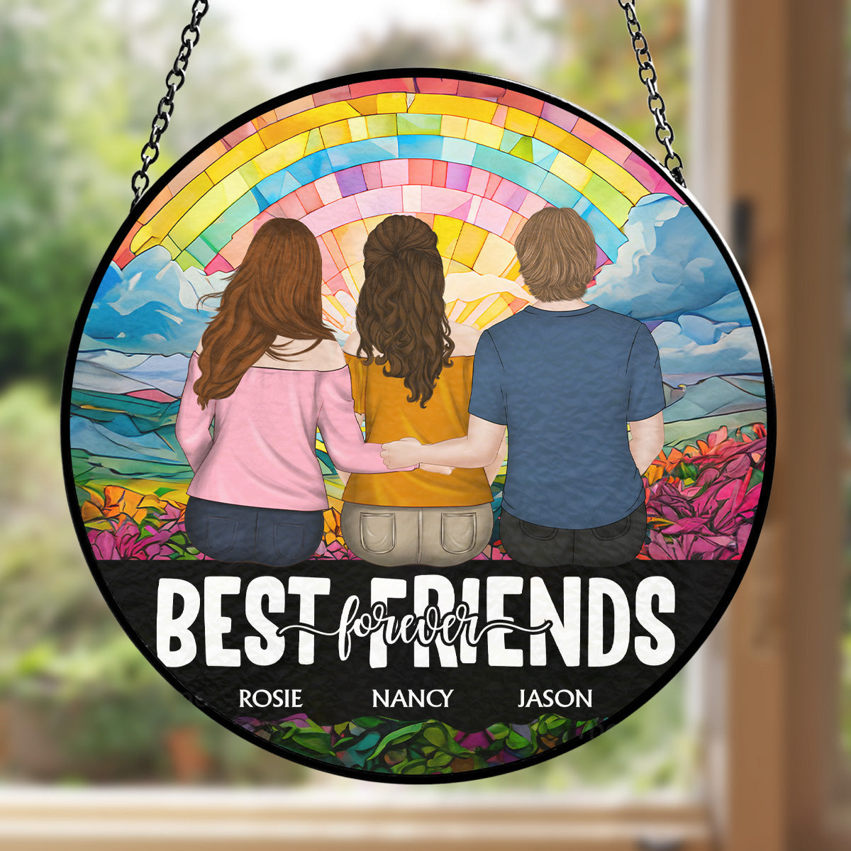 My Team - Personalized Custom Window Hanging Suncatcher