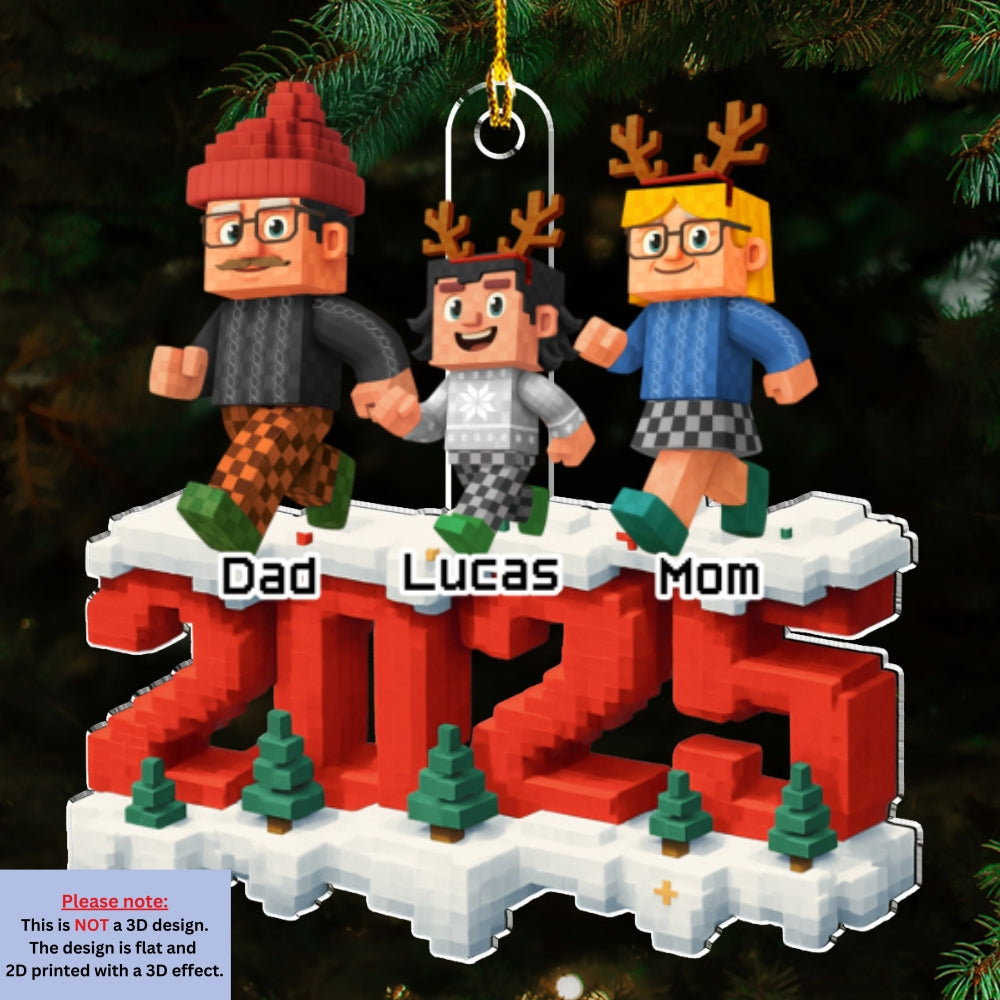 Us In This Year Extended Version - Personalized Custom 3D Effect Acrylic Ornament