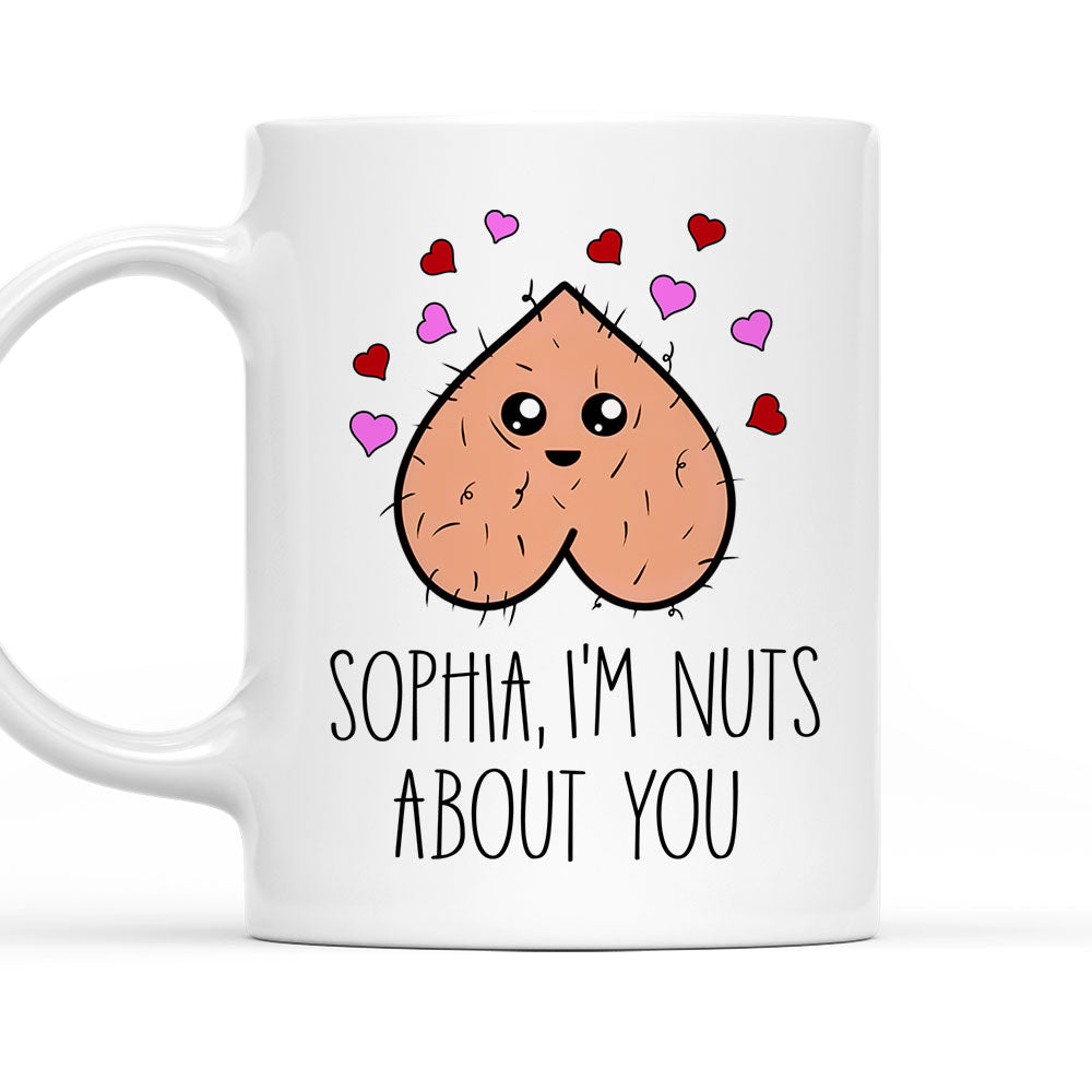 Going Nuts Because Of You - Personalized Custom Coffee Mug