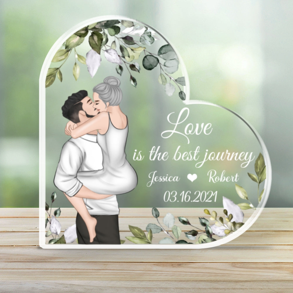 Love Is The Best Journey - Personalized Custom Acrylic Plaque