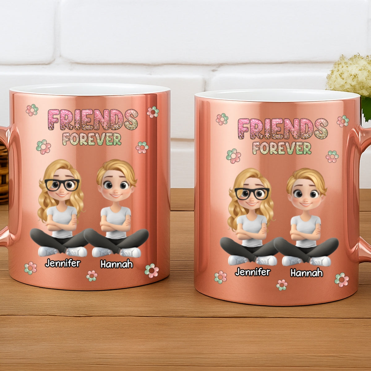 Always My Bestfriend - Personalized Custom Metallic Mug