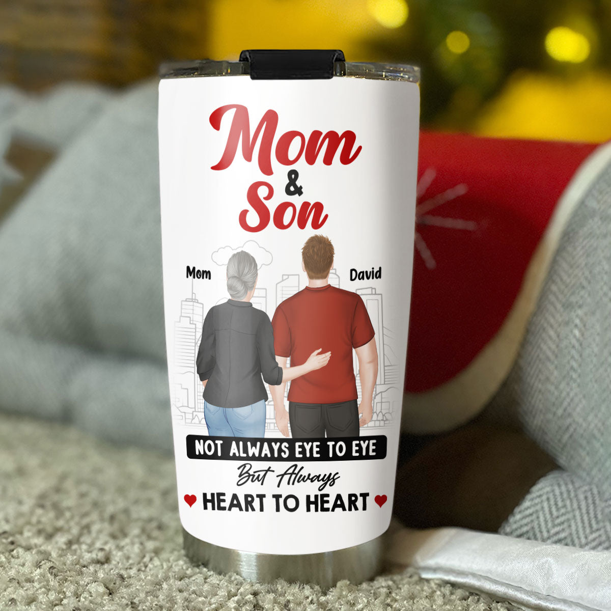 Mom And Son Forever Strong - Personalized Custom Tumbler