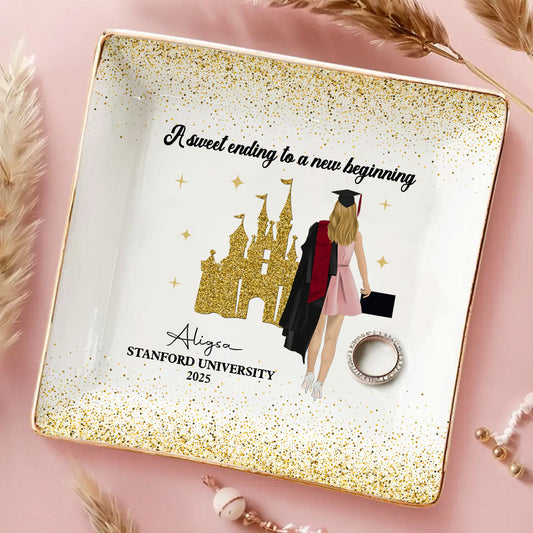 A Sweet Ending To A New Beginning - Personalized Custom Jewelry Dish
