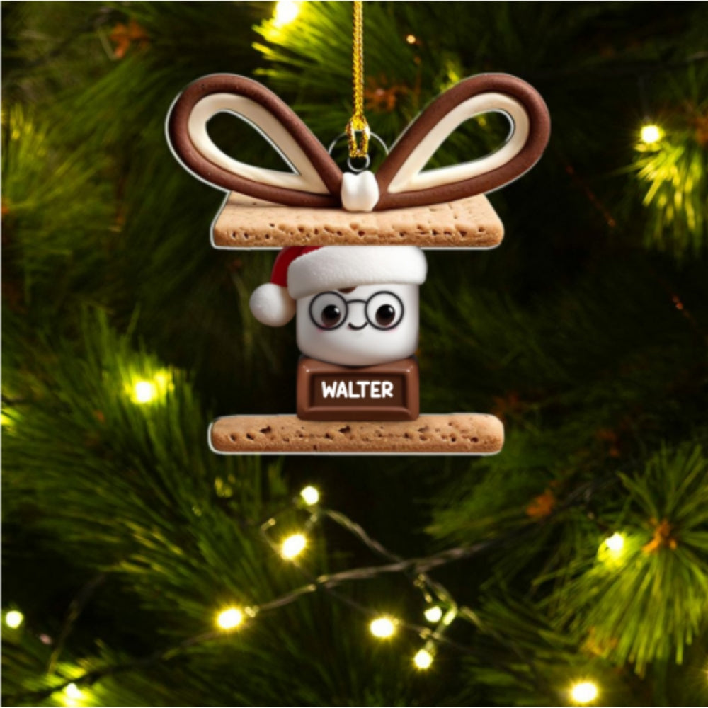 Happy Smores Version 2 - Personalized Custom Acrylic Ornament - Gifts For Family, Friends, Coworkers