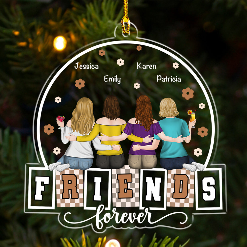 Forever My Bestie Sister - Personalized Custom Acrylic Ornament
