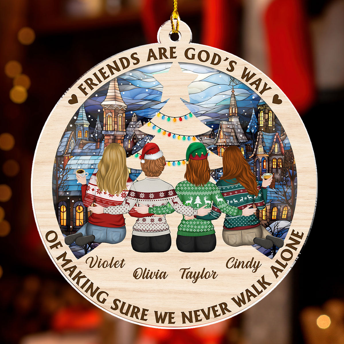 Make Sure We Are Friends Forever - Personalized Custom Acrylic Ornament
