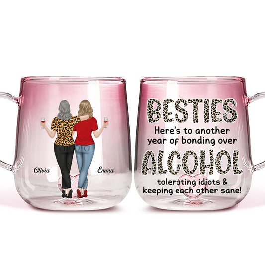Alcohol Tolerating - Personalized Custom Pink Gradient Glass Mug