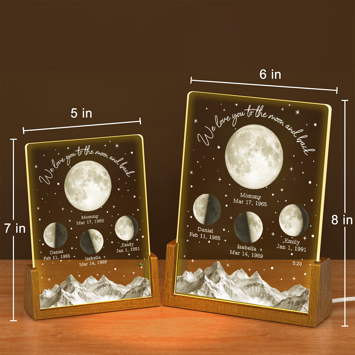 We Cherish You Beyond Stars - Personalized Custom Plaque With Walnut Base