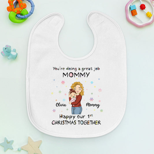 Christmas Together - Personalized Custom Baby Bib