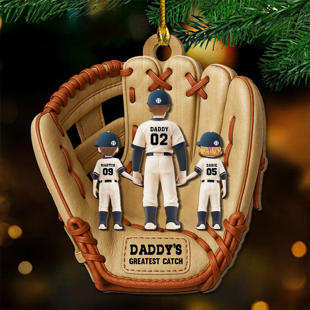 Greatest Catch - Personalized Custom Freeshape 2-Layered Wood Ornament