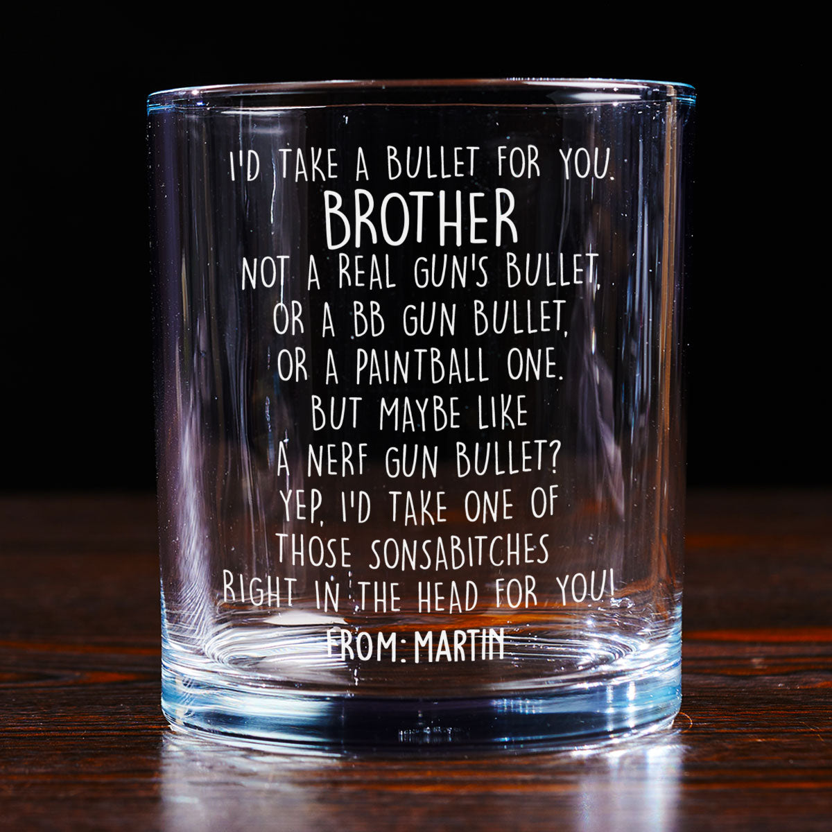 Right In The Head For You - Personalized Custom Whiskey Glass