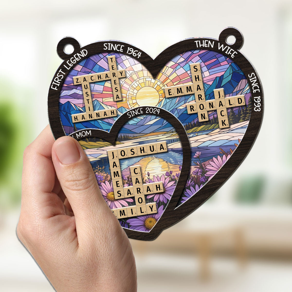 First Mom Now Grandma - Personalized Custom Suncatcher