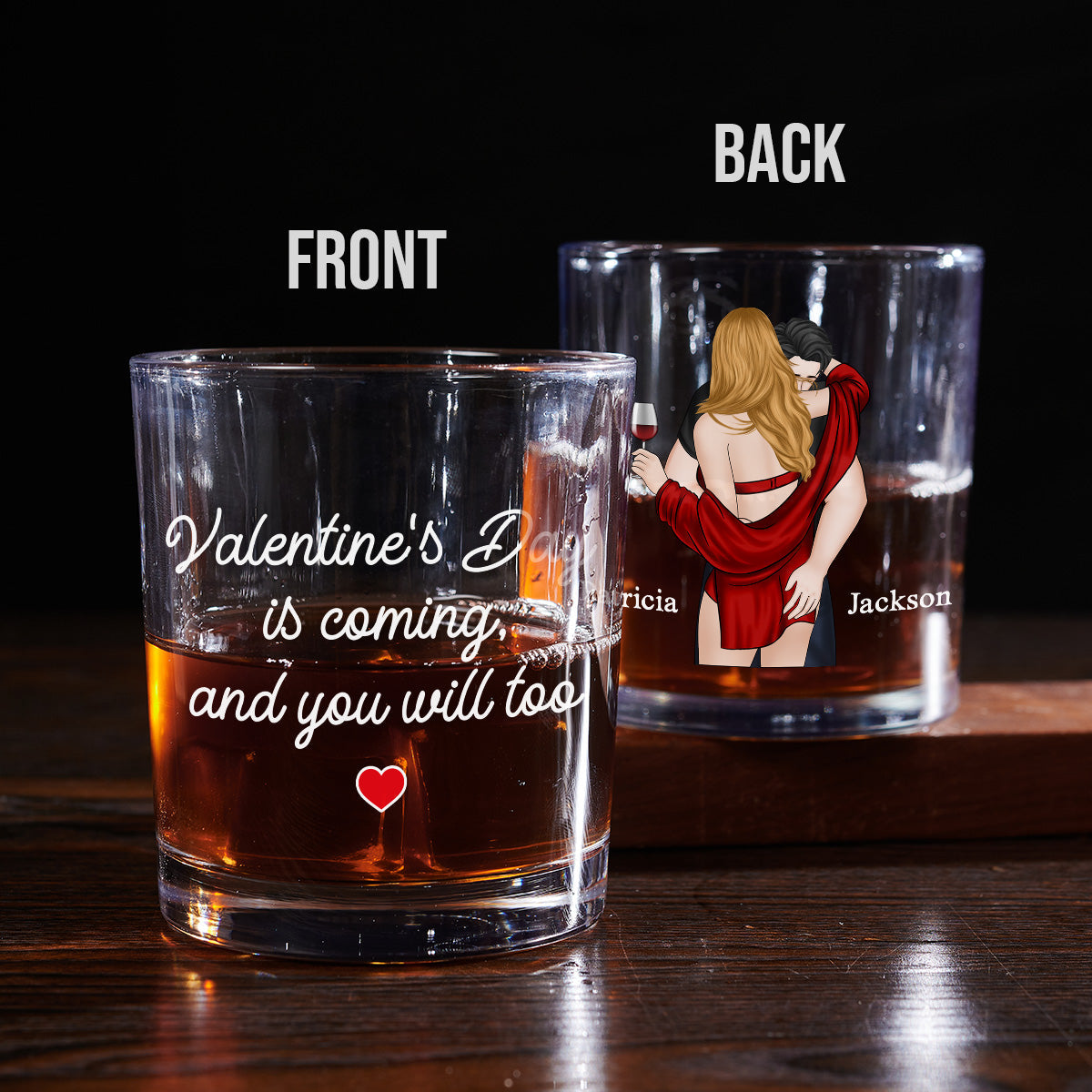 Valentines Day Is Coming - Personalized Custom Whiskey Glass