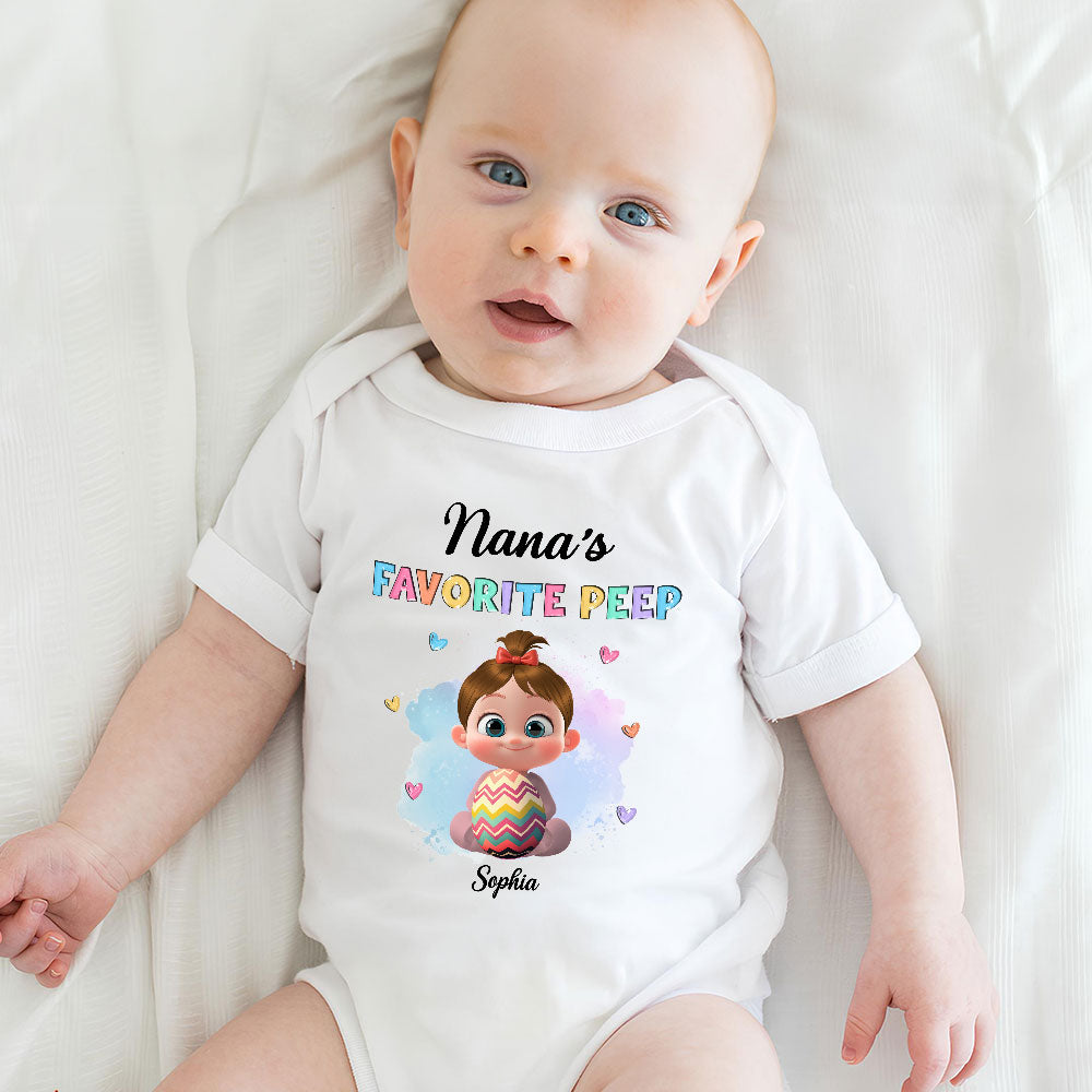 Grandma Favorite Peep - Personalized Custom Baby Onesie