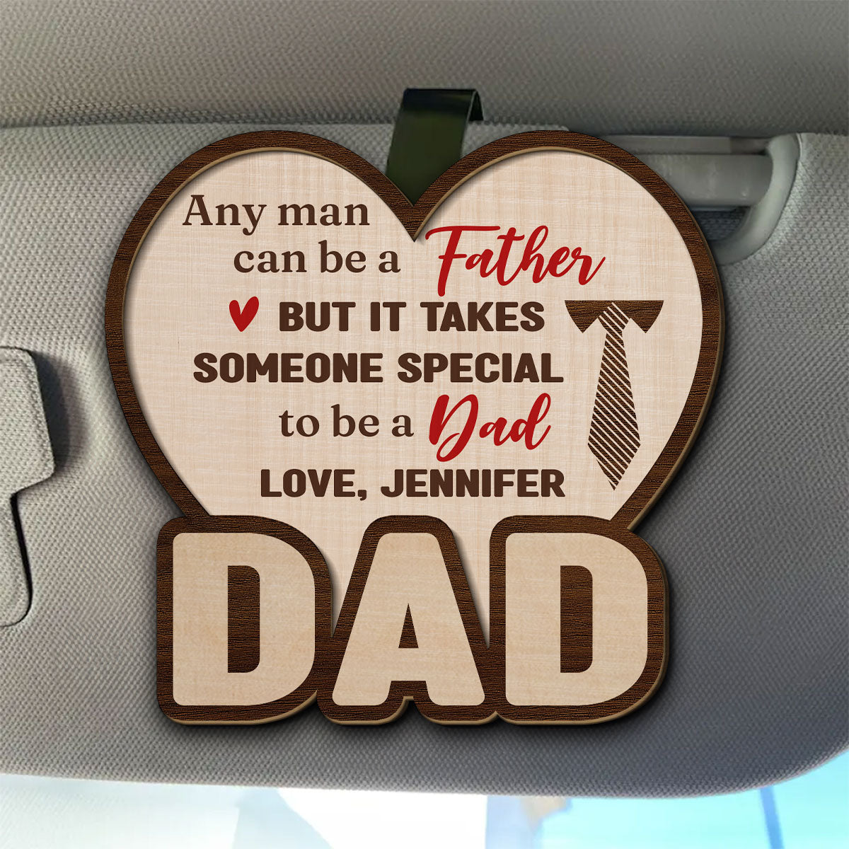 Someone Special To Be A Dad - Personalized Custom Car Visor Clip