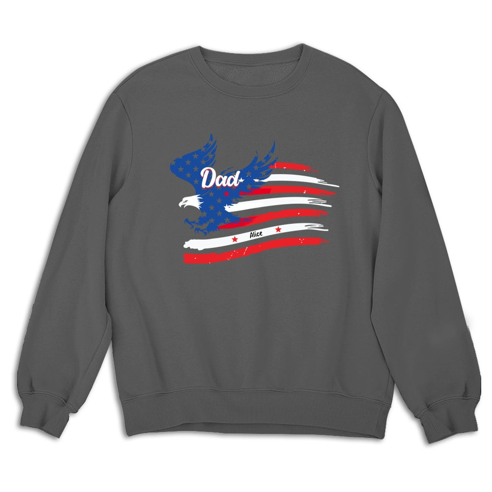 Papa American Flag - Personalized Custom Shirt
