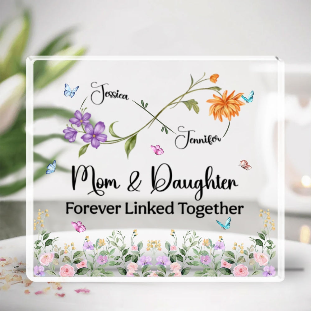 Mom Forever Be My Friend - Personalized Custom Acrylic Plaque