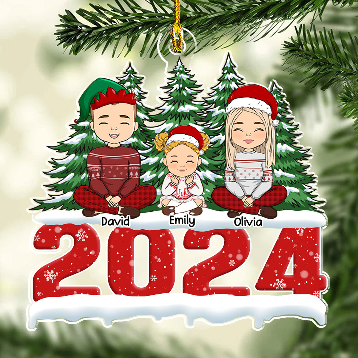 The Warmth Of A Family Love - Personalized Custom Acrylic Ornament