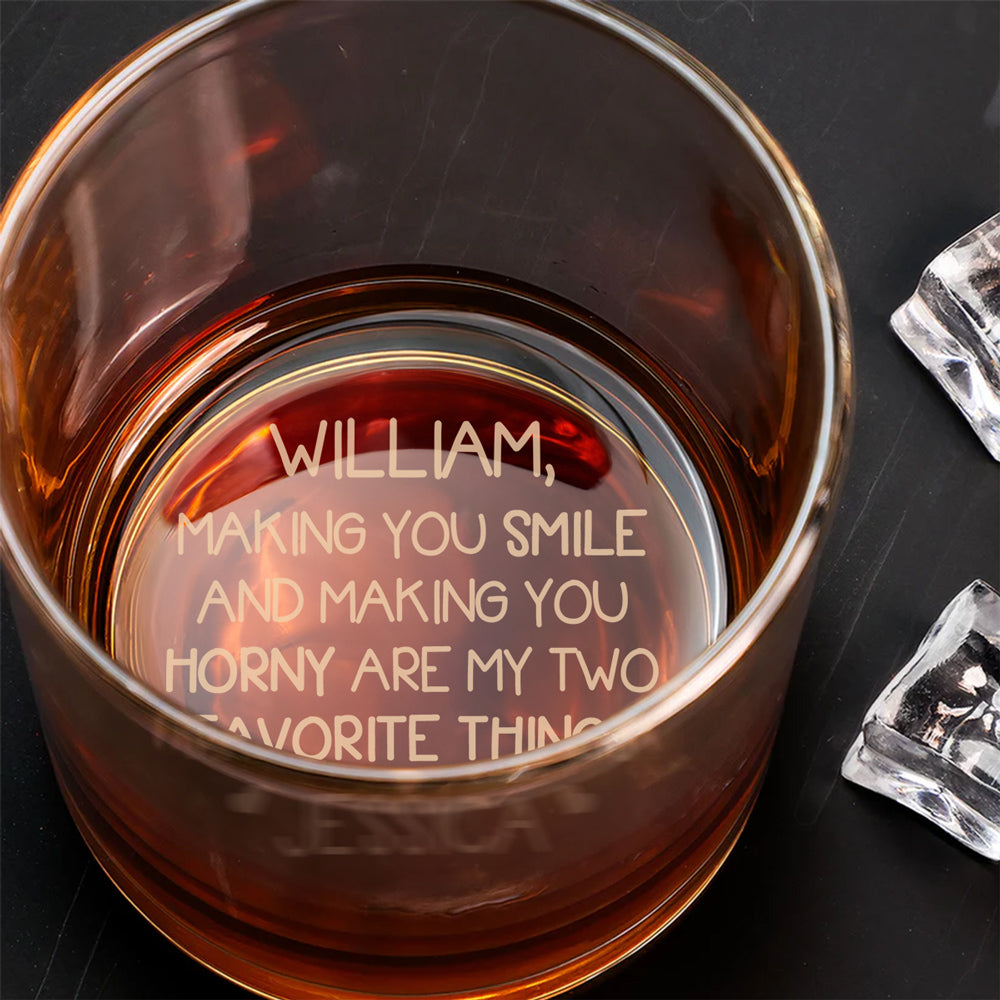 My Favorite Things - Personalized Custom Engraved Whiskey Glass