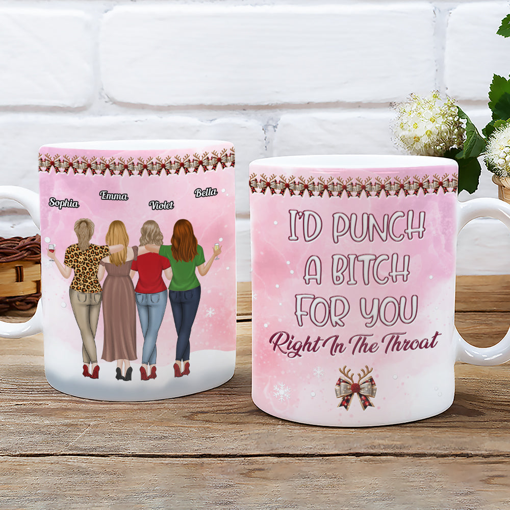 Punch Bitch For You - Personalized Custom 3D Inflated Effect Coffee Mug