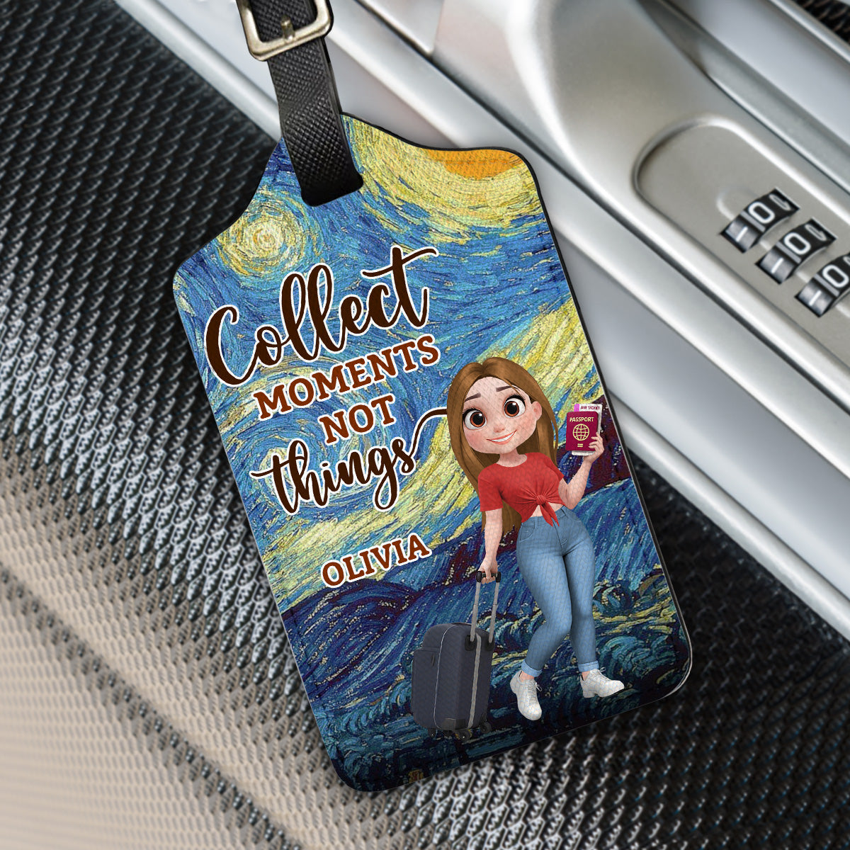 Marble Elegance - Personalized Custom Luggage Tag