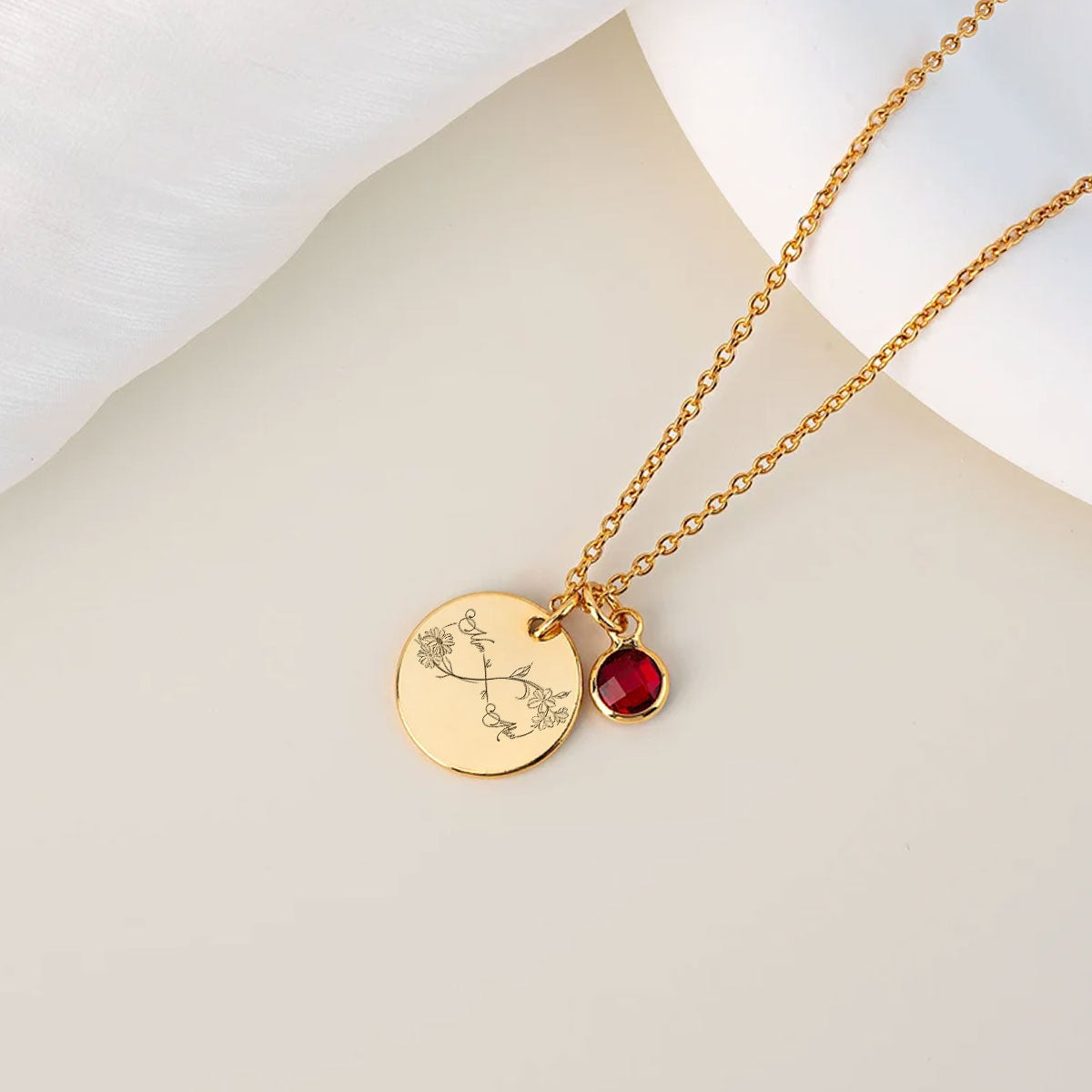 Infinity Love - Personalized Custom Birthstone Necklace