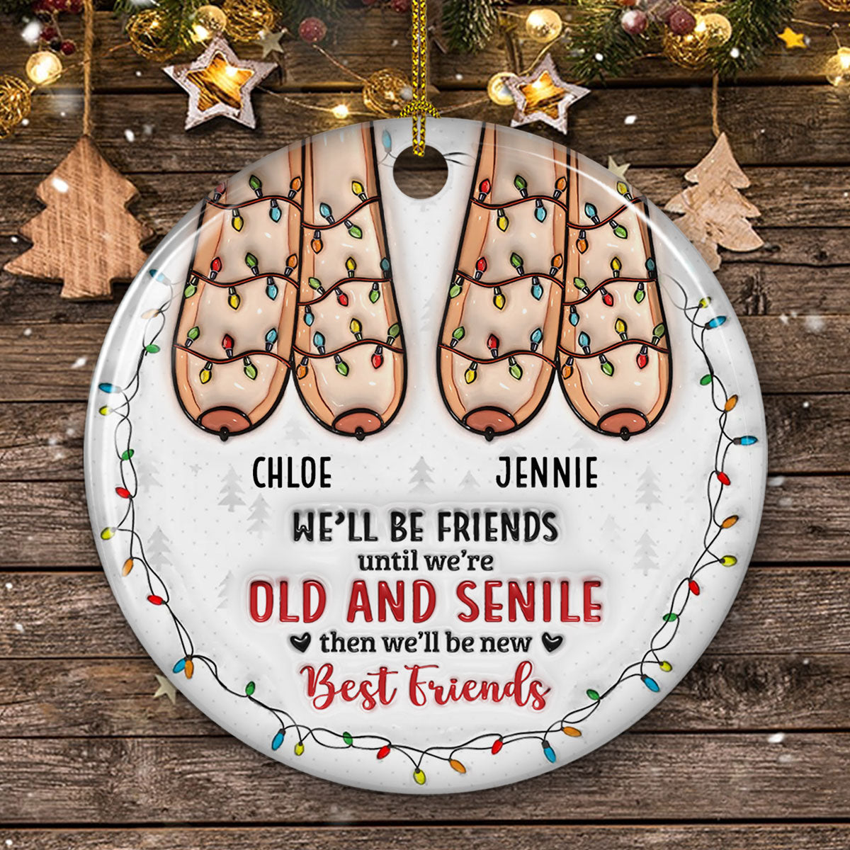 I Want To Share Every Moment With You - Personalized Custom 3D Inflated Effect Ceramic Ornament