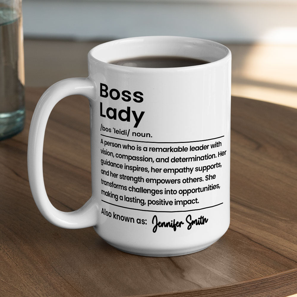 Boss Lady - Personalized Custom Coffee Mug