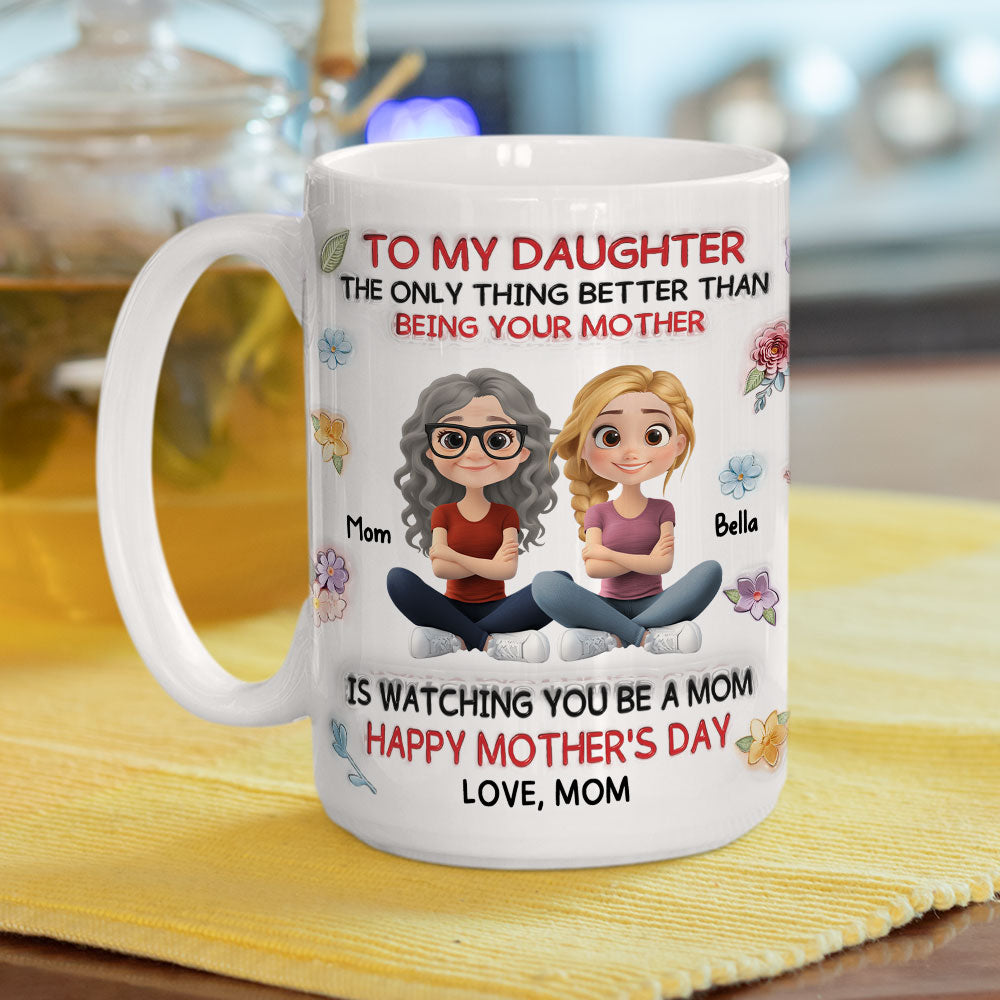 Mom Always Watches Over You - Personalized Custom 3D Inflated Effect Mug