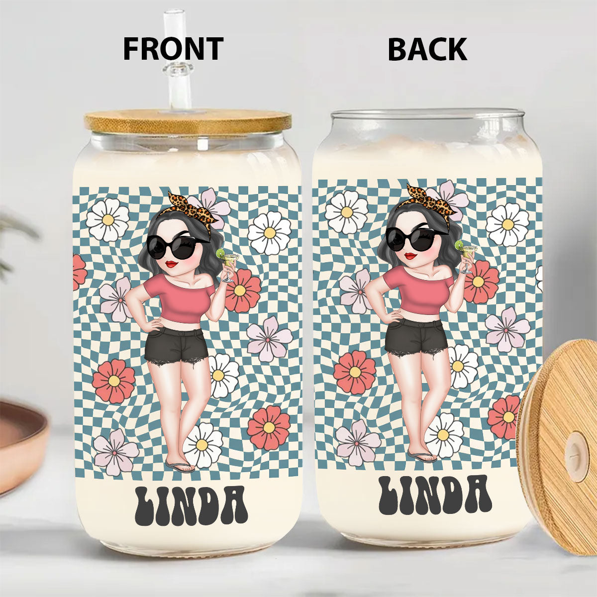 Retro Style - Personalized Custom Glass Can