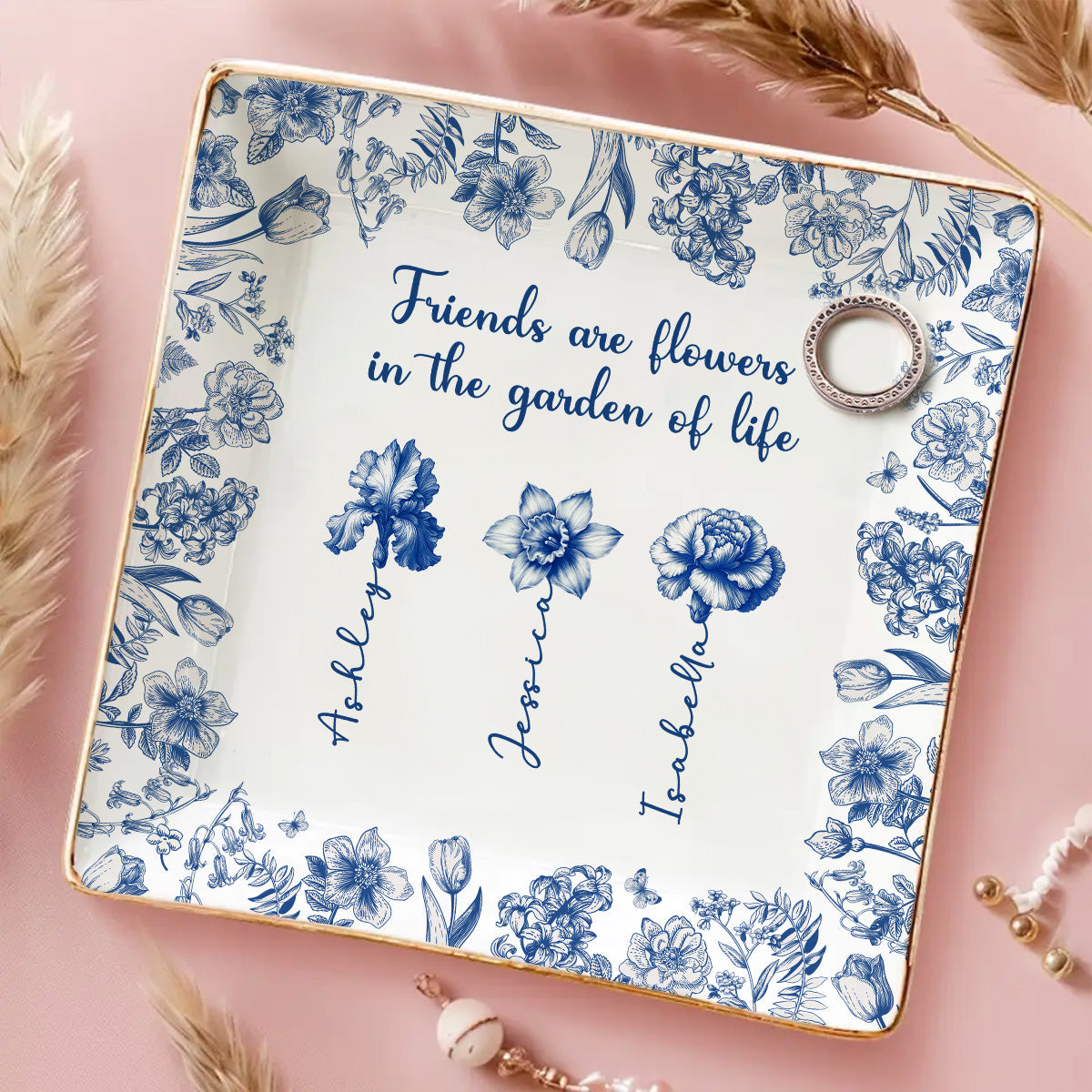 Friends Are Sunshine For Souls - Personalized Custom Jewelry Dish