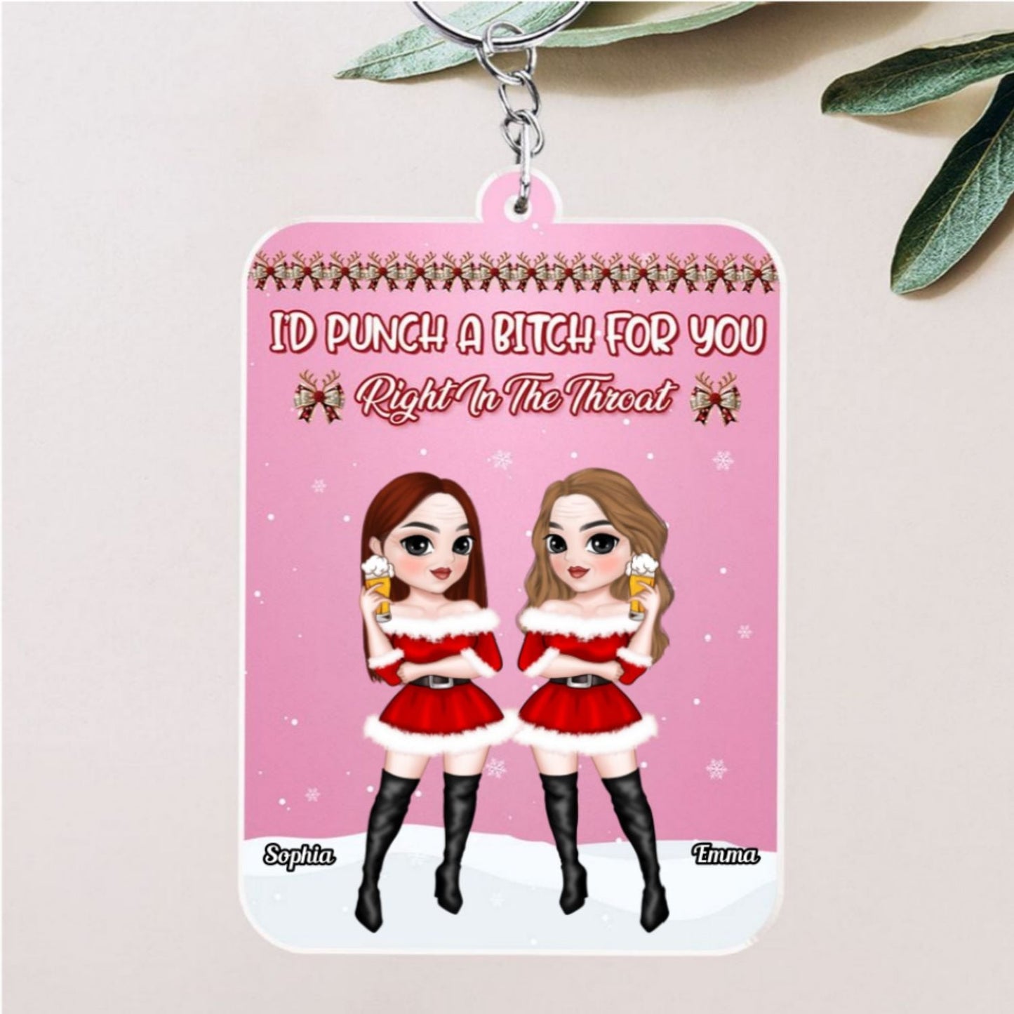 Punch A Bitch - Personalized Custom Acrylic Keychain