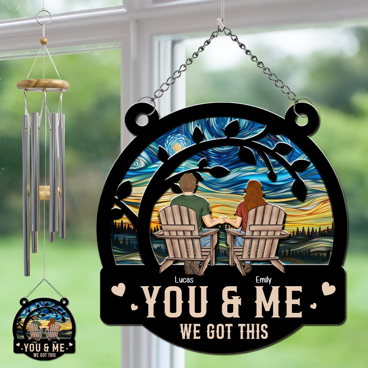 You And Me We Got This - Personalized Custom Suncatcher Wind Chime