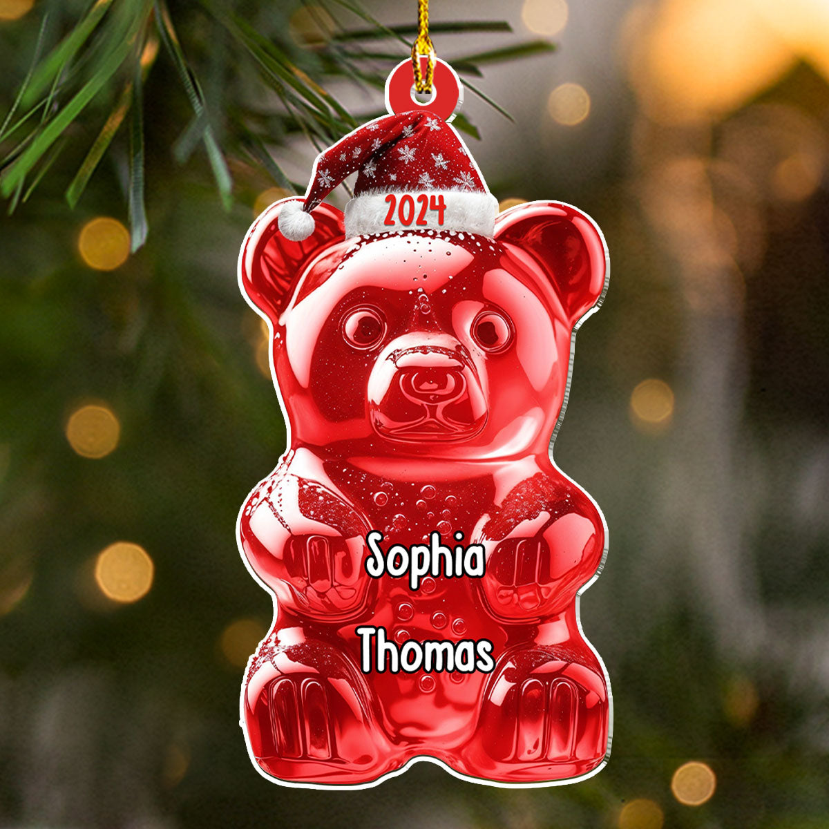 Gummy Bear Custom Family Name - Personalized Custom Acrylic Ornament