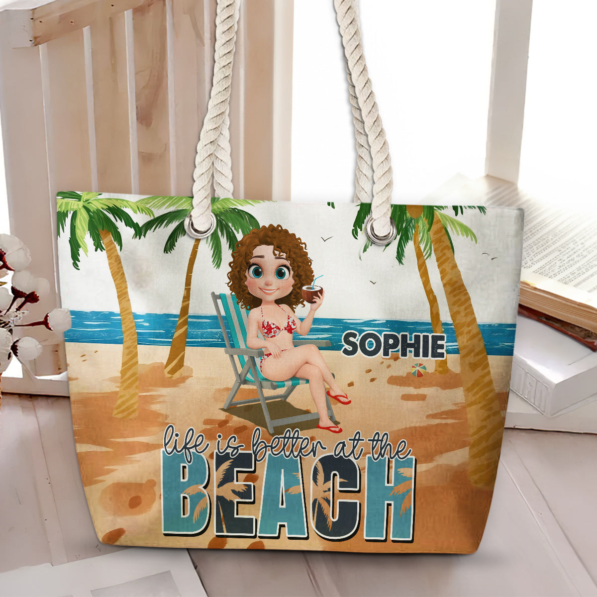 Life Is Better - Personalized Custom Beach Bag