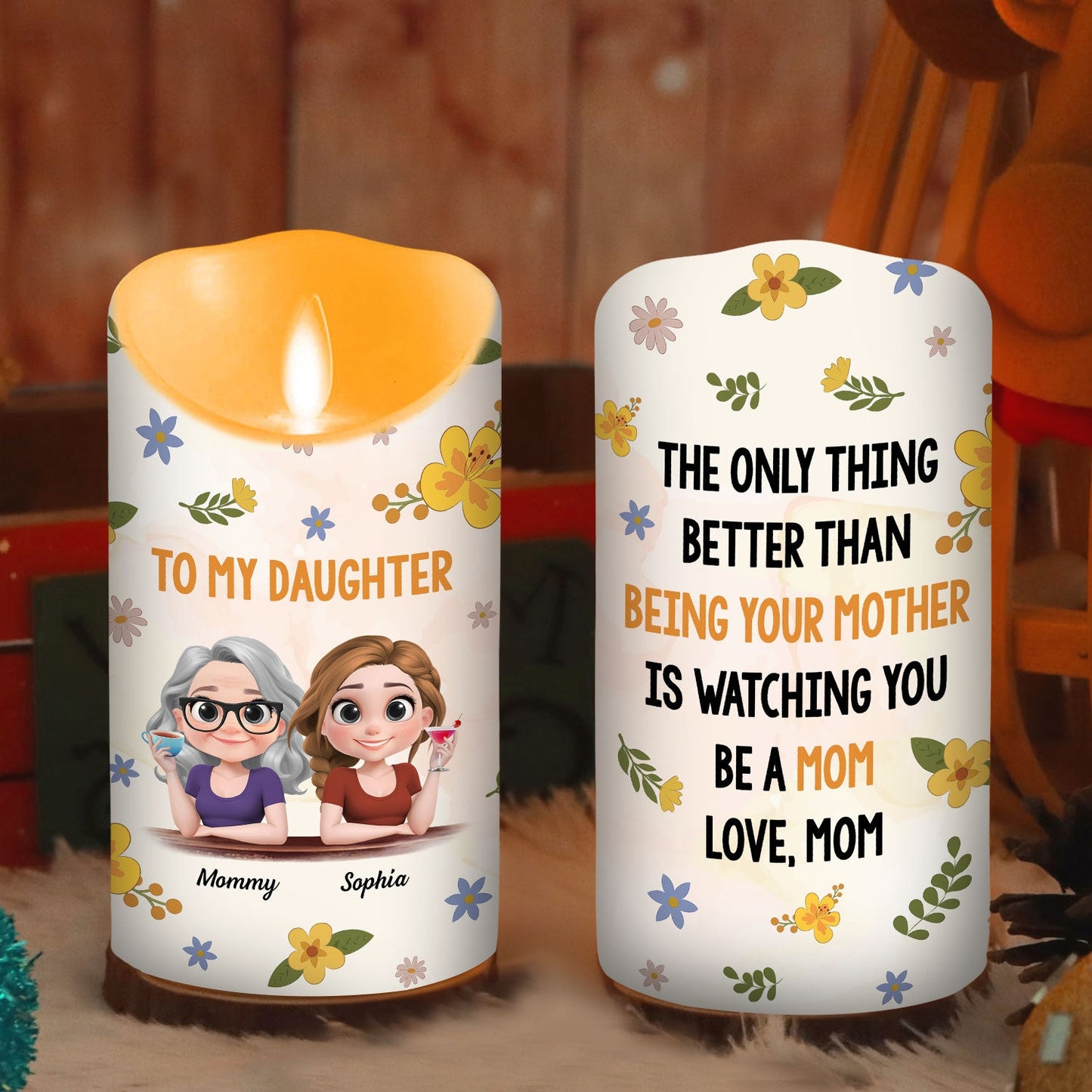 Watching You Version 2 - Personalized Custom LED Candle