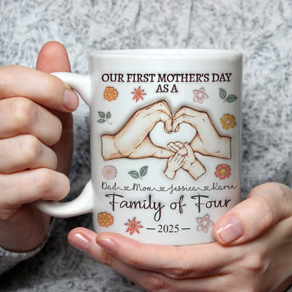 Our First Mother Day - Personalized Custom 3D Inflated Effect Mug