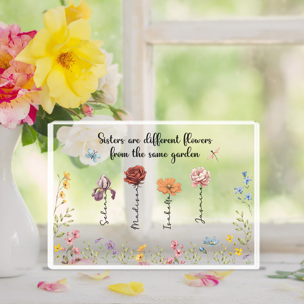 Sisters Make The World Beautiful  - Personalized Custom Acrylic Plaque