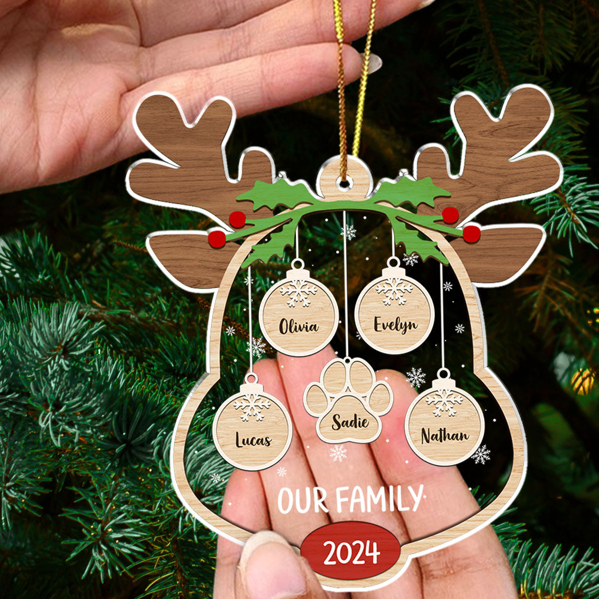Lovely Family - Personalized Custom Acrylic Ornament