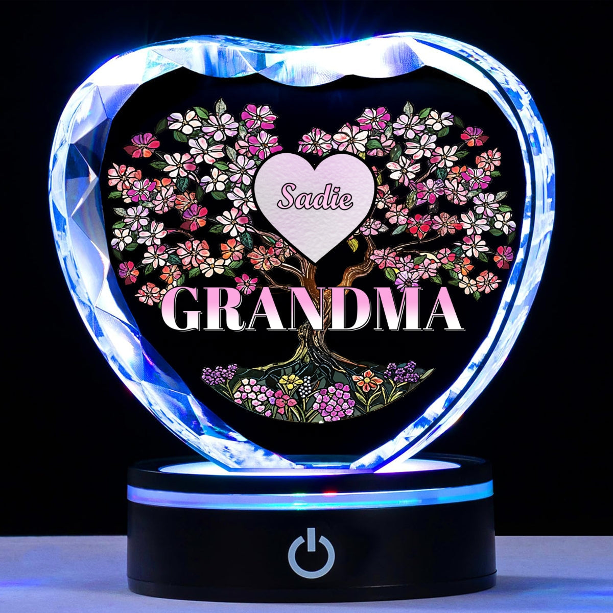 Nana Is The Best - Personalized Custom Crystal Led Light