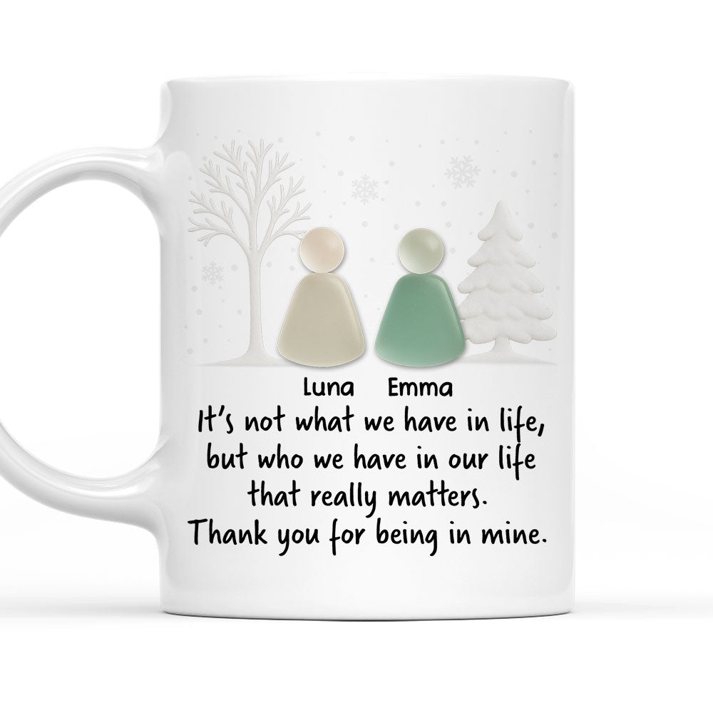 Thank You For Being In Mine - Personalized Custom Coffee Mug