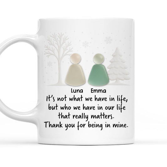 Thank You For Being In Mine - Personalized Custom Coffee Mug