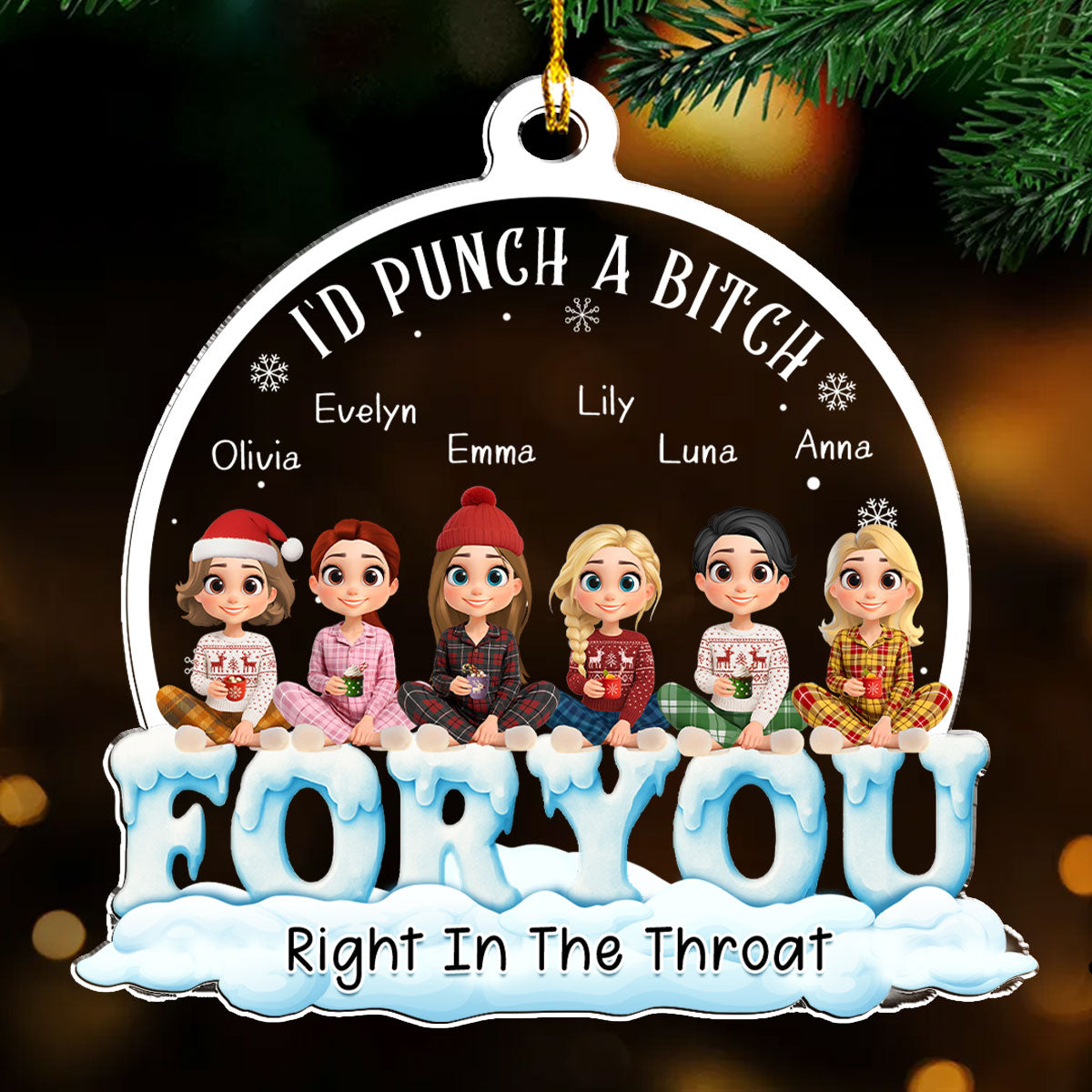 For You Bestie - Personalized Custom Acrylic Ornament